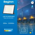 BRY-FLOOD-CF-200W-BLC-6500K-IP65-LED FLOODLIGHT