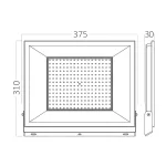 BRY-FLOOD-CF-200W-BLC-6500K-IP65-LED FLOODLIGHT