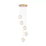 BRY-S001R-5H-5xG9-GLD-PENDANT LIGHT
