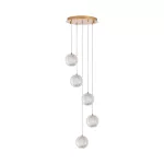 BRY-S001R-5H-5xG9-GLD-PENDANT LIGHT