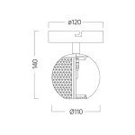 BRY-S001C-1H-1xG9-GLD-WALL LIGHT