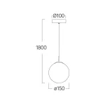 BRY-S003R-1H-1xG9-AMB-PENDANT LIGHT