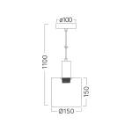 BRY-S007R-1H-1xE27-SMK-PENDANT LIGHT