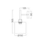 BRY-S007W-1H-1xE27-SMK-WALL LIGHT