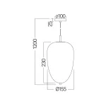 BRY-S011R-1H-1xE14-OPL-BLC-PENDANT LIGHT