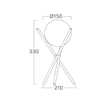 BRY-S013T-1H-1xG9-OPL-BLC-TABLE LAMP