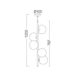 BRY-S014R-5H-5xG9-CLR-PENDANT LIGHT