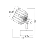 BRY-W001C-1H-1xE14-WDN-WALL LIGHT