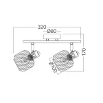 BRY-W001C-2H-2xE14-WDN-CEILING LIGHT