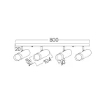 BRY-G002C-4H-4xGU10-GLD-BLC-CEILING LIGHT