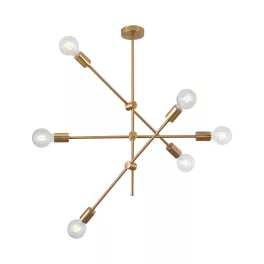 BRY-G004C-6H-6xE27-GLD-PENDANT LIGHT