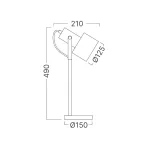 BRY-P001W-1H-1xE27-BLC-TABLE LAMP