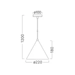BRY-P010R-1H-1xE27-BLU-PENDANT LIGHT