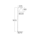 BRY-P010T-1H-1xE27-GLD-FLOOR LAMP