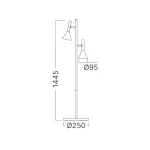 BRY-P011T-2H-2xGU10-BLC-FLOOR LAMP
