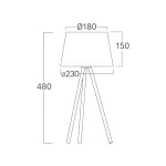 BRY-F002T-1H-1xE27-GRY-TABLE LAMP