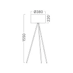 BRY-F003T-1H-1xE27-WHT-FLOOR LAMP