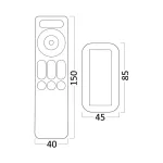 BRY-RMT-RGBW CONTROLLER 12/24VDC-5CHN