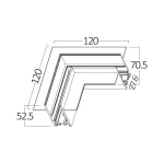 BRY-M20A-TR01-1-BLC-MAG.RAIL CORNER