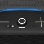 SAL BT9000 hordozható boombox, vezeték nélküli hangszóró, 100 W, IPX5, BT TWS, AUX, USB/microSD, Soft Touch gombok, ~10 h üzemidő, USB-C töltőkábel
