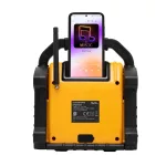 SAL BTWORKPRO munka- és szabadidő hangszóró, multimédia lejátszó, Bluetooth, LED lámpa, power bank, IP55, ütésálló