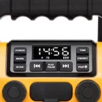 SAL BTWORKPRO munka- és szabadidő hangszóró, multimédia lejátszó, Bluetooth, LED lámpa, power bank, IP55, ütésálló