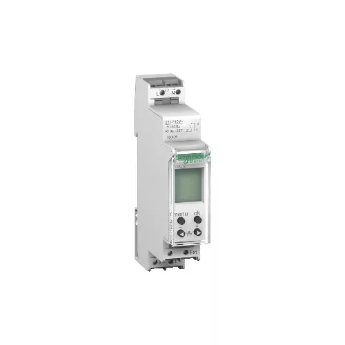 Schneider digitális időkapcsoló, háttérvilágítással ACTI9 IHP+1c 18mm, CCT15838 Sorolható