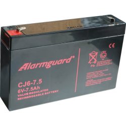   Akkumulátor 6V-7,5Ah (151x34x100mm) ALARMGUARD, CJ6-7_5, Famatel S.A