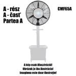 HOME CMF65 párásító ventilátor, 260 W, 64 cm-es lapátátmérő, 3 fokozat, 41 literes víztartály, oszcillálás