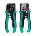 Home CP-342 UTP-RJ45-8P8C gyorskrimpelő fogó, nyitott végű dugókhoz, biztonsági zár, gyors, CP-342