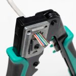 Home CP-342 UTP-RJ45-8P8C gyorskrimpelő fogó, nyitott végű dugókhoz, biztonsági zár, gyors, CP-342