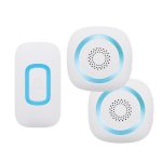 HOME DBS1601DC vezeték nélküli csengő szett, 2 csengővel, 160m hatótáv, 60 dallam, állítható hangerő és némítás, kapcsolható fényjelzés, elemes tápellátás