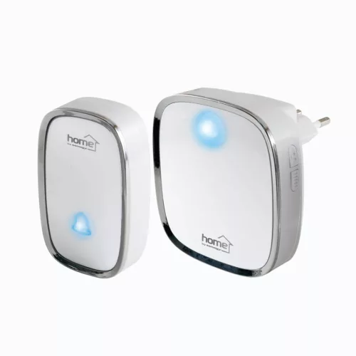 HOME DB 2060AC vezeték nélküli csengő, 200 m hatótáv, 36 dallam, 5 fokozatú hangerő, fényjelzés, 230 V-os tápellátás