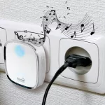 HOME DB 2060AC vezeték nélküli csengő, 200 m hatótáv, 36 dallam, 5 fokozatú hangerő, fényjelzés, 230 V-os tápellátás