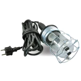   DEL1030 Kézilámpa  60W IP54, H07RN-F 2x1mm2, 5m, fekete, fém kosaras deLux
