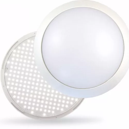 DEL1050 Nelly lpt, kerek, opál, LED, 14W, 1400lm, 4000K, 180fok, IP54, 240V, 144xSMD3535, delux