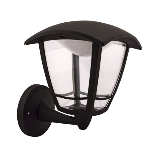 DEL1490 deLux Roby LED kültéri lámpa oldalfalra, fekete, 8W, IP44, felfelé álló