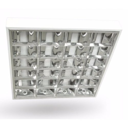 Tükrös rácsos falon kívüli LED csőhöz szerelt 4x18W üres IP20 DP tükör deLux (DEL1502)