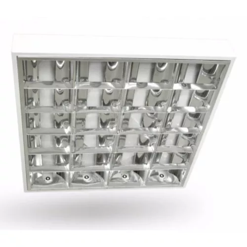 Tükrös rácsos falon kívüli LED csőhöz szerelt 4x18W üres IP20 DP tükör deLux (DEL1502)
