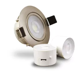   DEL1550 Daniella_deLux LED beépíthető spotlámpa, nikkel, 7W, 600Lm, 100-240V, d=75mm, 4000K, 120°