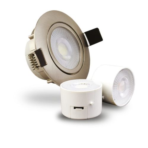 DEL1550 Daniella_deLux LED beépíthető spotlámpa, nikkel, 7W, 600Lm, 100-240V, d=75mm, 4000K, 120°