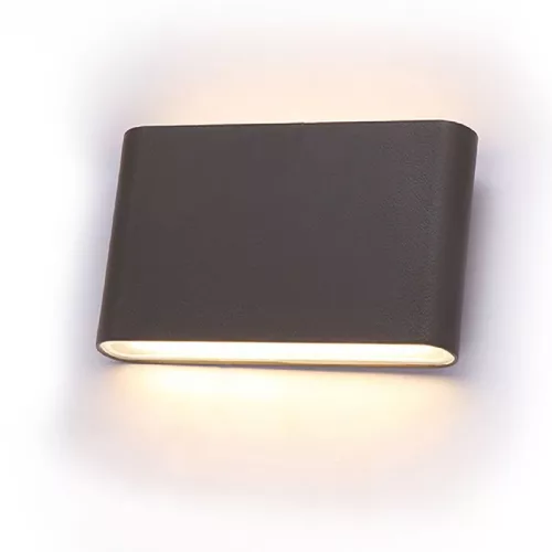 Kata flat kültéri falra szerelhető lámpatest, fekete, LED 2x3W, 4000K, IP54 Delux DEL1552