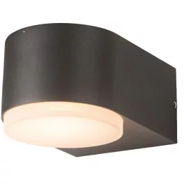   Kata round kültéri falra szerelhető lámpatest, fekete, LED 2x3W, 4000K, IP54, Delux DEL1553