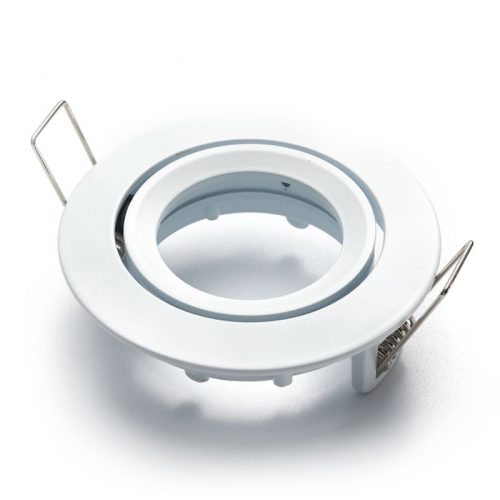 DEL1561 deLux_Daniella beépíthető/süllyesztett spotlámpa műanyag, kerek, fehér, forgatható keret GU10/MR16 LEDhez