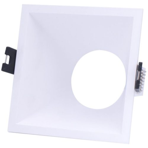 DEL1563 deLux_Daniella beépíthető/süllyesztett spotlámpa műanyag, négyzetes, fehér, fix keret GU10/MR16 LEDhez