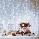 Home DLF 210/WH LED-es fényfüggöny, 2x1 m / 210 db hidegfehér LED, állófényű, fehér vezeték, sorolható, kül- és beltéri kivitel, DLF_210_WH