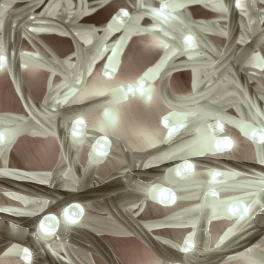   Home DLI 200/WH LED-es fényfüzér, 10 m / 200 db hidegfehér LED, állófényű, fehér vezeték, sorolható, kül- és beltéri kivitel, DLI_200_WH