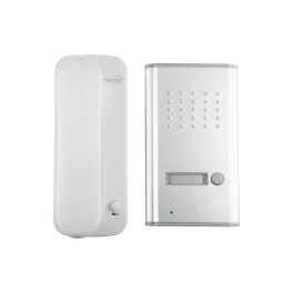   Home DP 02 vezetékes kaputelefon szett, kétvezetékes rendszer, kiváló hangátvitel, falba süllyeszthető fém külső egység, kapunyitó elektronika, DP_02
