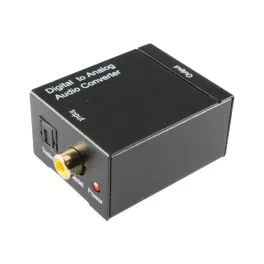   Home DTA AUDIO digitális-analóg audióátalakító, 2in1 TOSLINK és koaxiális RCA bemenet, 2 RCA kimenet, 1,5m csatlakozókábel, DTA_AUDIO