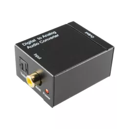   Home DTA AUDIO digitális-analóg audióátalakító, 2in1 TOSLINK és koaxiális RCA bemenet, 2 RCA kimenet, 1,5m csatlakozókábel, DTA_AUDIO